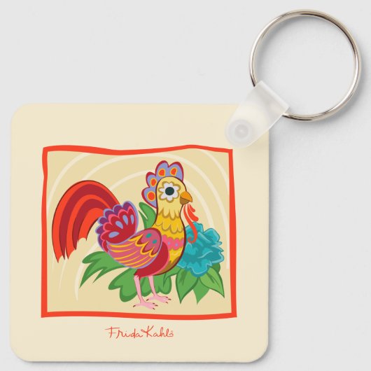 Frida Kahlo Chicken Graphic Sleutelhanger (Achterkant)
