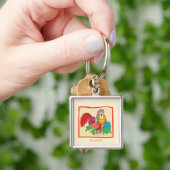 Frida Kahlo Chicken Graphic Sleutelhanger (Hand)