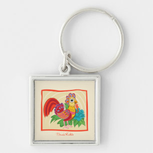Frida Kahlo Chicken Graphic Sleutelhanger