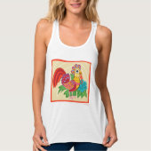 Frida Kahlo Chicken Graphic Tanktop (Voorkant)