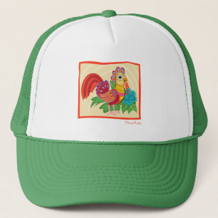 Frida Kahlo Chicken Graphic Trucker Pet