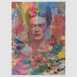 Frida Kahlo Color Splash Decoupage Tissue Paper    Tissuepapier