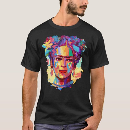 Frida Kahlo Colorful Portrait Classic T-Shirt (Voorkant)