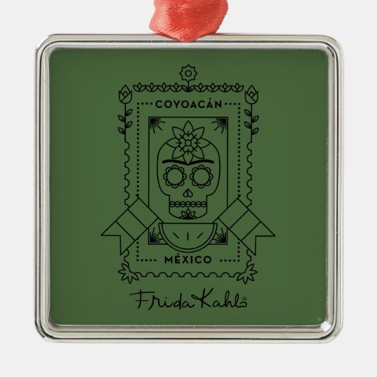 Frida Kahlo | Coyoacá n Metalen Ornament (Voorkant)