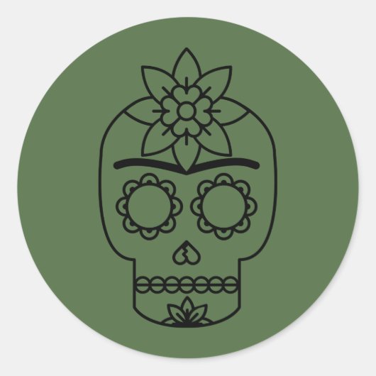 Frida Kahlo | Coyoacá n Ronde Sticker (Voorkant)