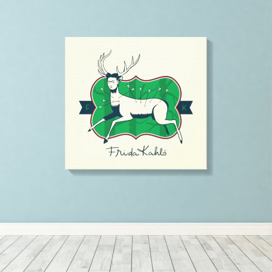Frida Kahlo | De gewonde deer Canvas Afdruk (Insitu (Houten vloer))