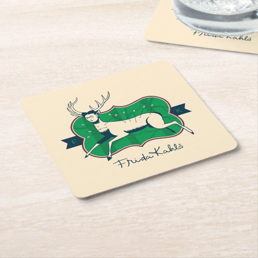 Frida Kahlo | De gewonde deer Kartonnen Onderzetters (Schuin)