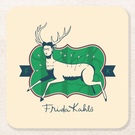 Frida Kahlo | De gewonde deer Kartonnen Onderzetters (Voorkant)
