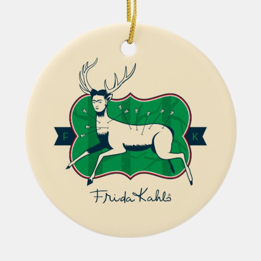 Frida Kahlo | De gewonde deer Keramisch Ornament (Voorkant)