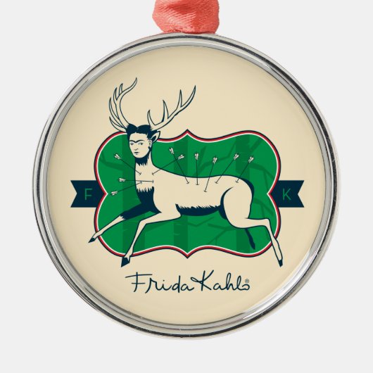 Frida Kahlo | De gewonde deer Metalen Ornament (Voorkant)