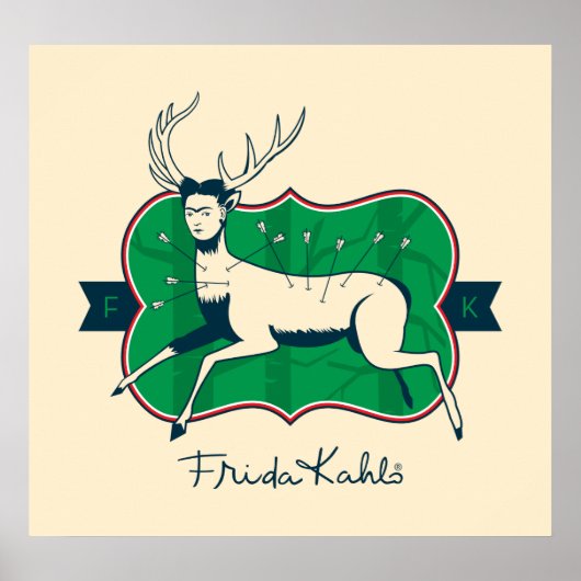 Frida Kahlo | De gewonde deer Poster (Voorkant)