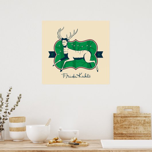 Frida Kahlo | De gewonde deer Poster (Keuken)