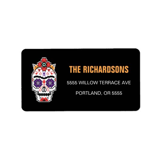 Frida Kahlo | Dia De Los Muertos Etiket (Voorkant)
