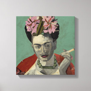 Frida Kahlo door Garcia Villegas Canvas Afdruk