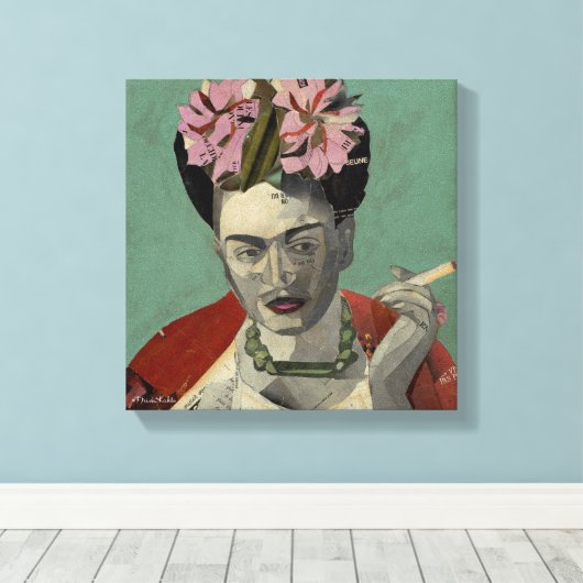 Frida Kahlo door Garcia Villegas Canvas Afdruk (Insitu (Houten vloer))