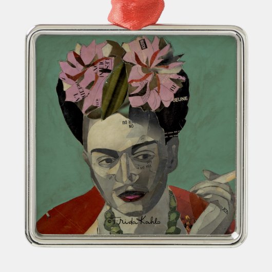 Frida Kahlo door Garcia Villegas Metalen Ornament (Voorkant)