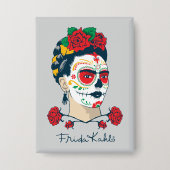 Frida Kahlo | El Día de los Muertos Button (Voorkant)