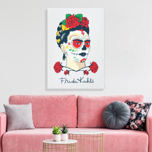 Frida Kahlo | El Día de los Muertos Canvas Afdruk (Insitu (Woonkamer))