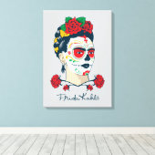 Frida Kahlo | El Día de los Muertos Canvas Afdruk (Insitu (Houten vloer))