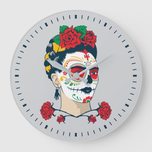 Frida Kahlo | El Día de los Muertos Grote Klok (Voorkant)