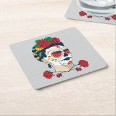 Frida Kahlo | El Día de los Muertos Kartonnen Onderzetters (Schuin)