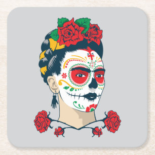 Frida Kahlo   El Día de los Muertos Kartonnen Onderzetters
