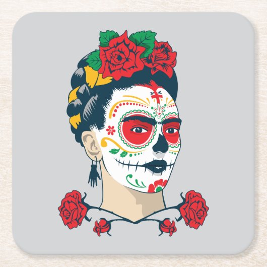 Frida Kahlo | El Día de los Muertos Kartonnen Onderzetters (Voorkant)