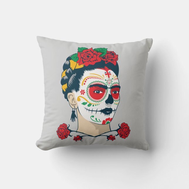 Frida Kahlo | El Día de los Muertos Kussen (Voorkant)