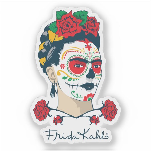 Frida Kahlo | El Día de los Muertos Sticker (Voorkant)