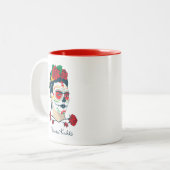 Frida Kahlo | El Día de los Muertos Tweekleurige Koffiemok (Voorkant links)