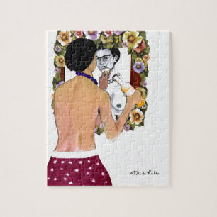 Frida Kahlo en el Espejo Portrait Legpuzzel