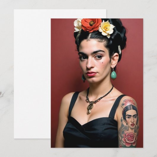 Frida Kahlo Feestdagenkaart (Voorkant / Achterkant)