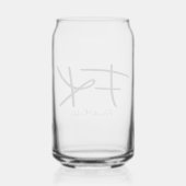Frida Kahlo "FK" Monogram-handtekening Blikvorm Glas (Achterkant)