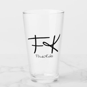 Frida Kahlo "FK" Monogram-handtekening Glas