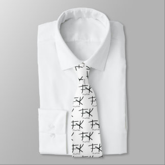 Frida Kahlo "FK" Monogram-handtekeningpatroon Stropdas