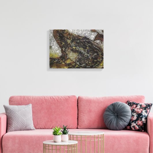 Frida Kahlo FK-stijl Kikkikkerschilfers Canvas Afdruk (Insitu (Woonkamer))