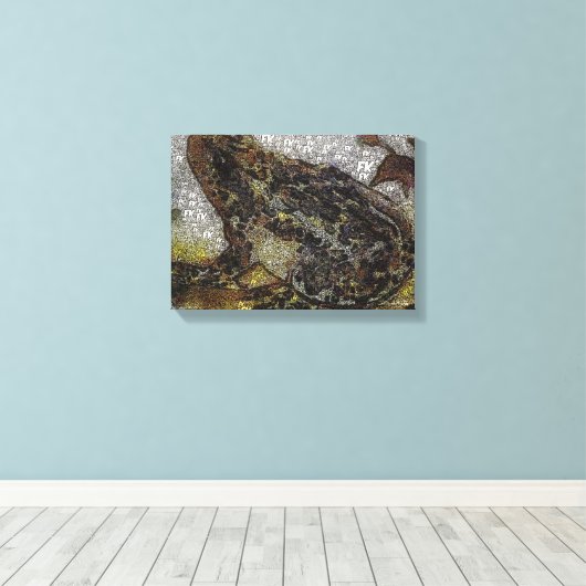 Frida Kahlo FK-stijl Kikkikkerschilfers Canvas Afdruk (Insitu (Houten vloer))