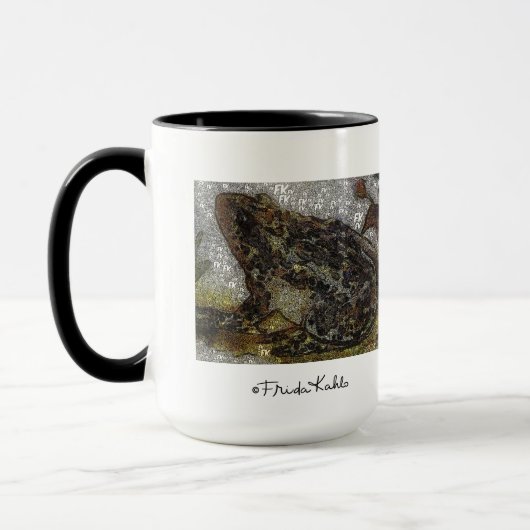 Frida Kahlo FK-stijl Kikkikkerschilfers Mok (Links)