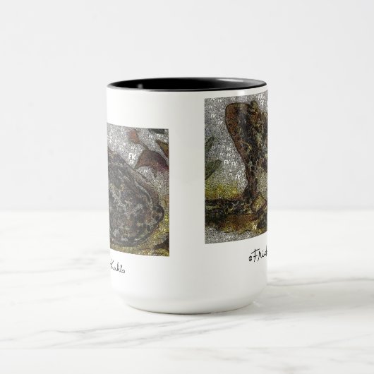 Frida Kahlo FK-stijl Kikkikkerschilfers Mok (Midden)