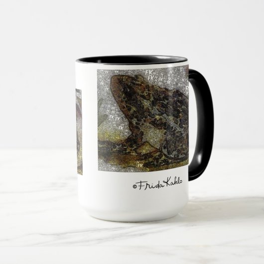 Frida Kahlo FK-stijl Kikkikkerschilfers Mok (Voorkant rechts)