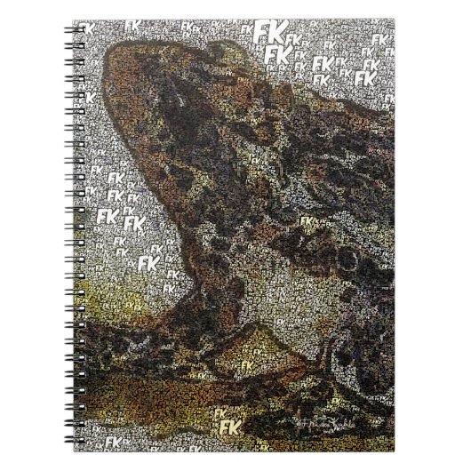 Frida Kahlo FK-stijl Kikkikkerschilfers Notitieboek (Voorkant)