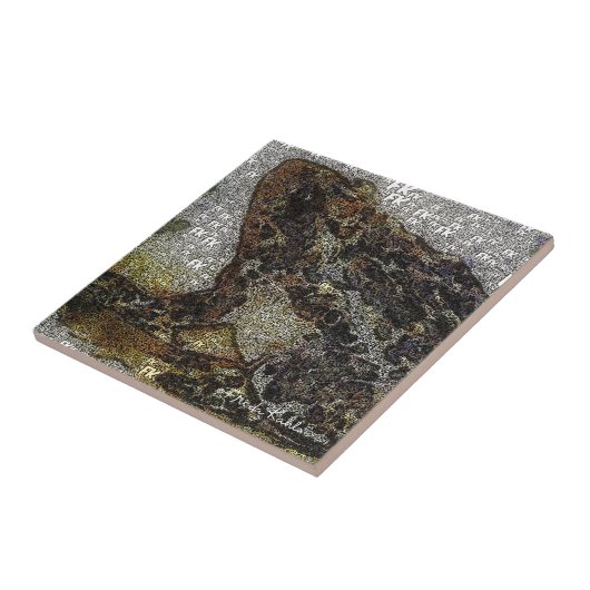 Frida Kahlo FK-stijl Kikkikkerschilfers Tegeltje (Zijkant)