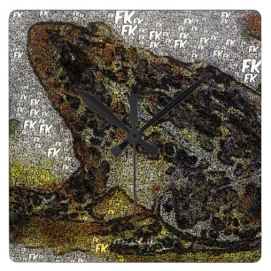 Frida Kahlo FK-stijl Kikkikkerschilfers Vierkante Klok