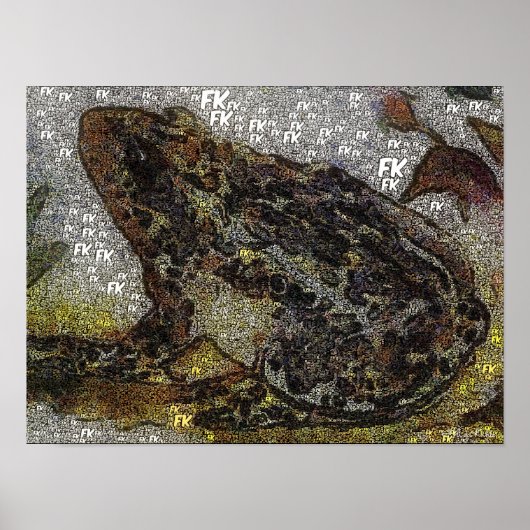 Frida Kahlo FK-Style Frog Painting Poster (Voorkant)