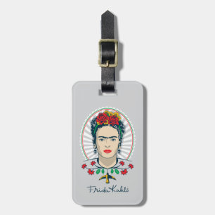 Frida Kahlo    Floral Bagagelabel