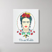 Frida Kahlo |  Floral Canvas Afdruk (Voorkant)