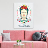 Frida Kahlo |  Floral Canvas Afdruk (Insitu (Woonkamer))