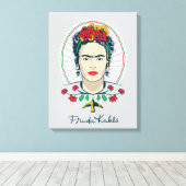 Frida Kahlo |  Floral Canvas Afdruk (Insitu (Houten vloer))