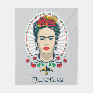 Frida Kahlo    Floral Fleece Deken