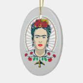 Frida Kahlo |  Floral Keramisch Ornament (Links)